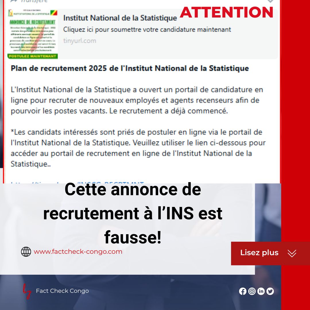 Faux, l’Institut national des statistiques…