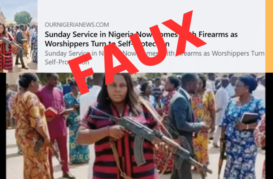 Attention, cette image de fidèles armés au Nigéria est générée par l’IA