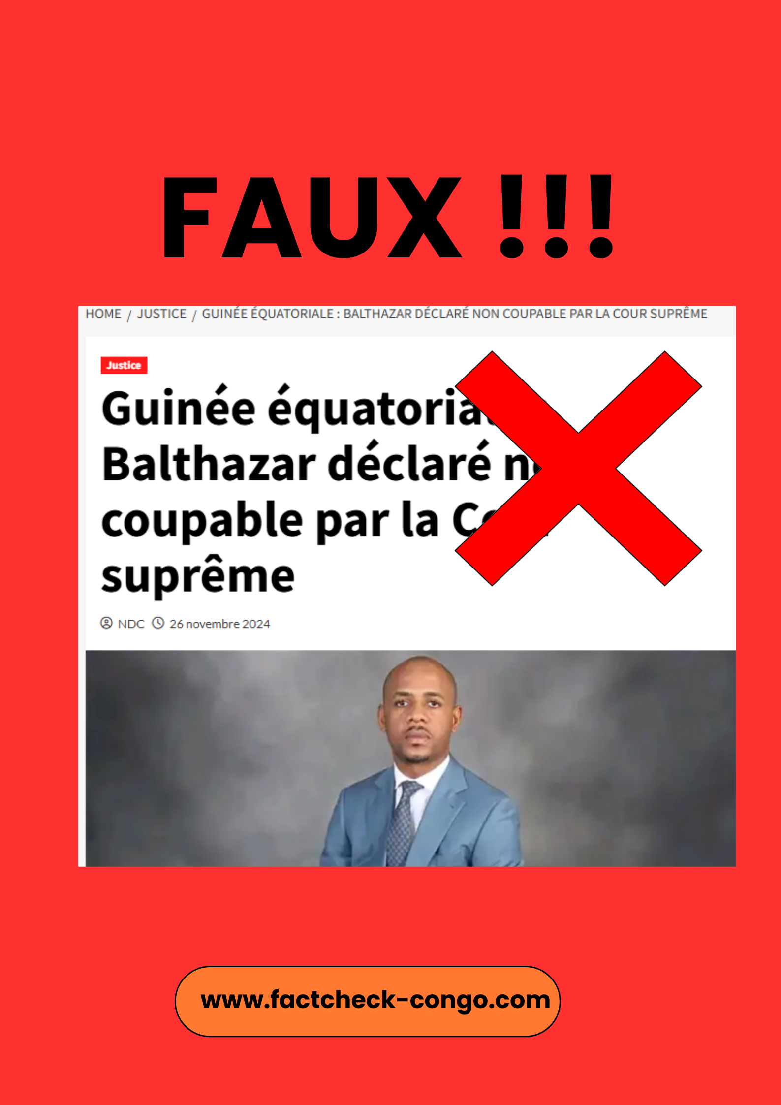 « Faux, Balthazar Egonga n’a pas été…