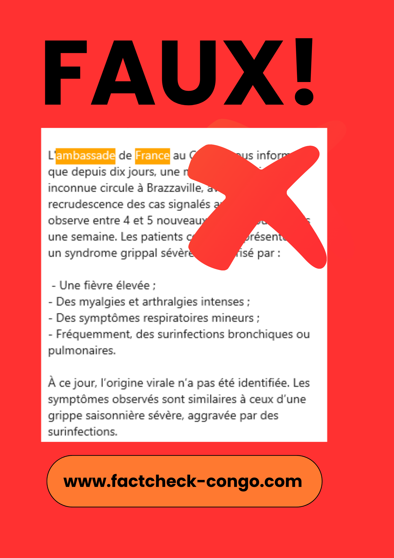 Une épidémie en cours à Brazzaville ? Ce que disent les faits