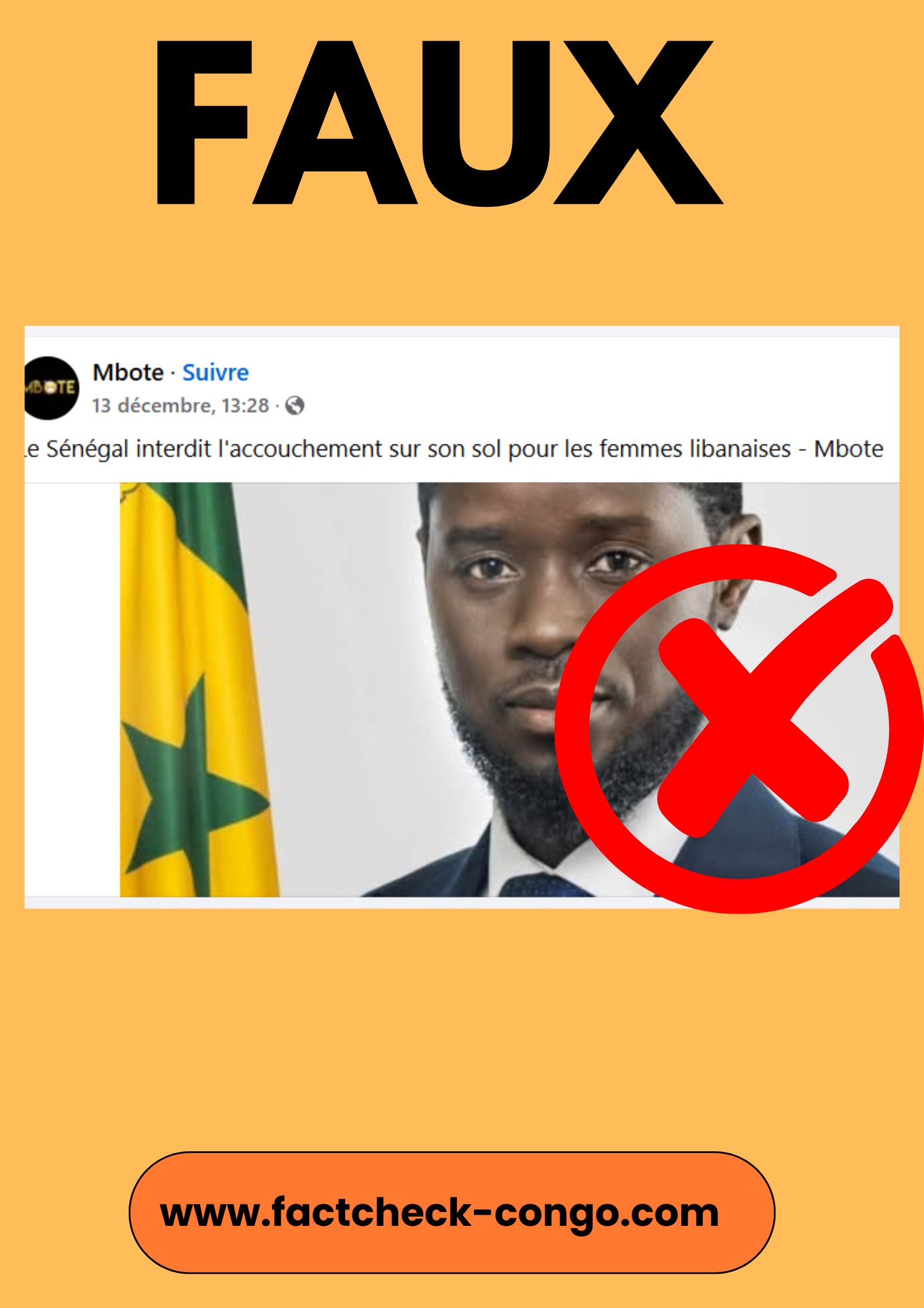 FAUX : Le président sénégalais Bassirou Diomaye Faye n’a pas interdit l’usage de la…