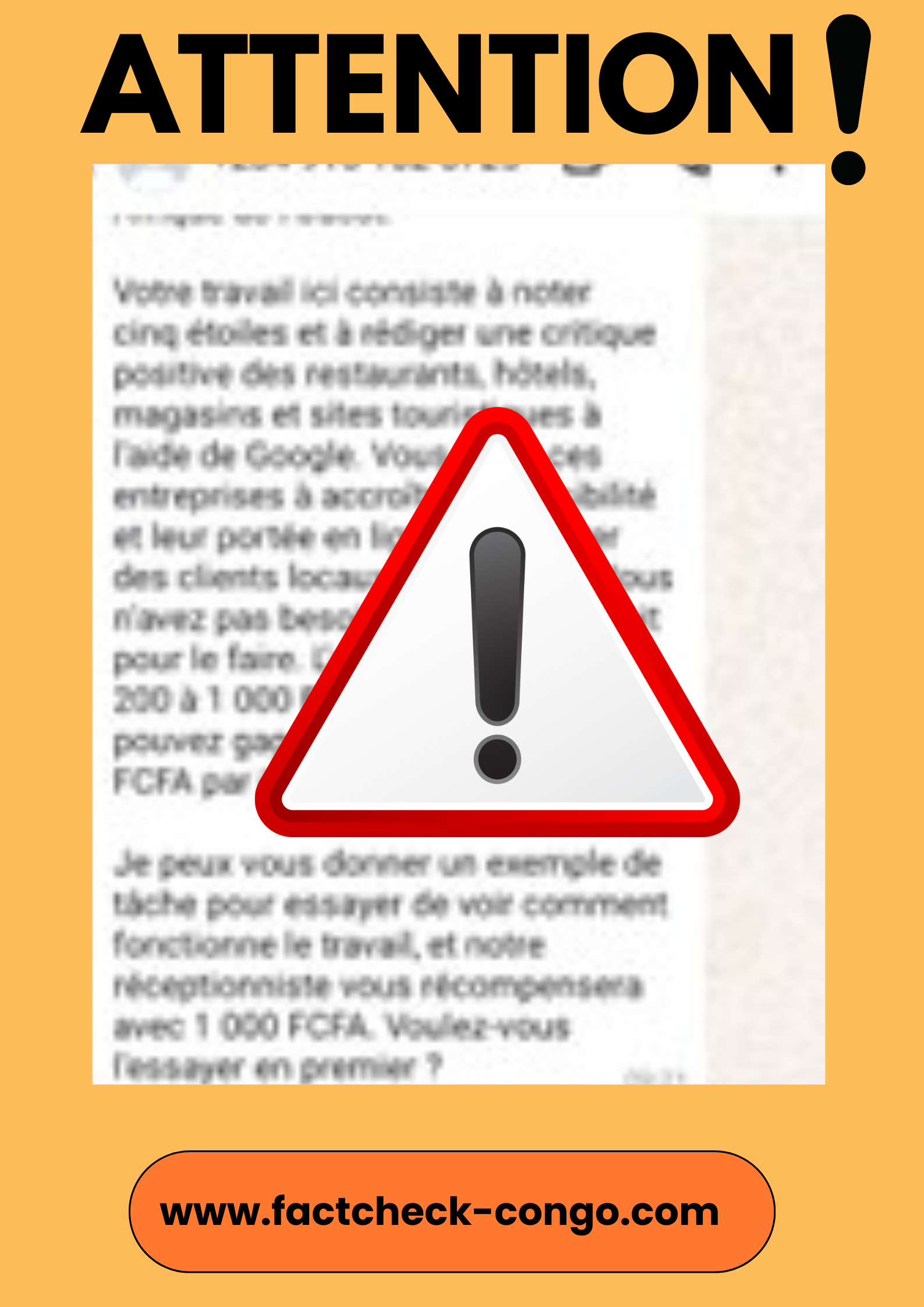 Attention à cette offre taguée « Rédaction des avis sur Google Maps »