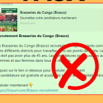 Attention à l&rsquo;arnaque : Fausse annonce de recrutement par les Brasseries du Congo (Brasco)