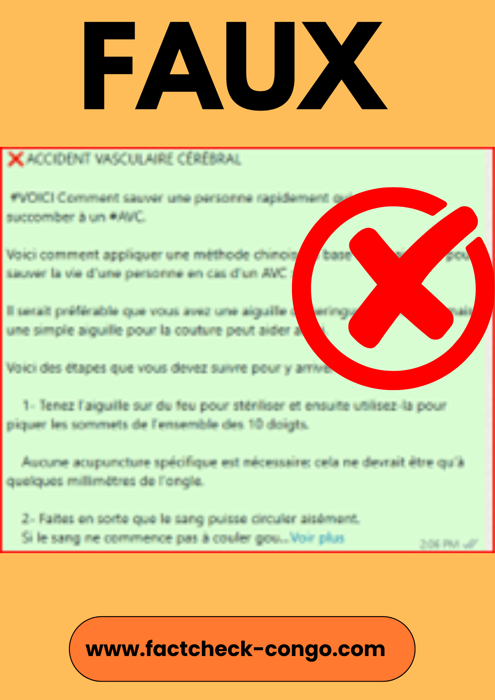 Attention: Piquer les doigts avec une aiguille ne sauve pas d&rsquo;un AVC!