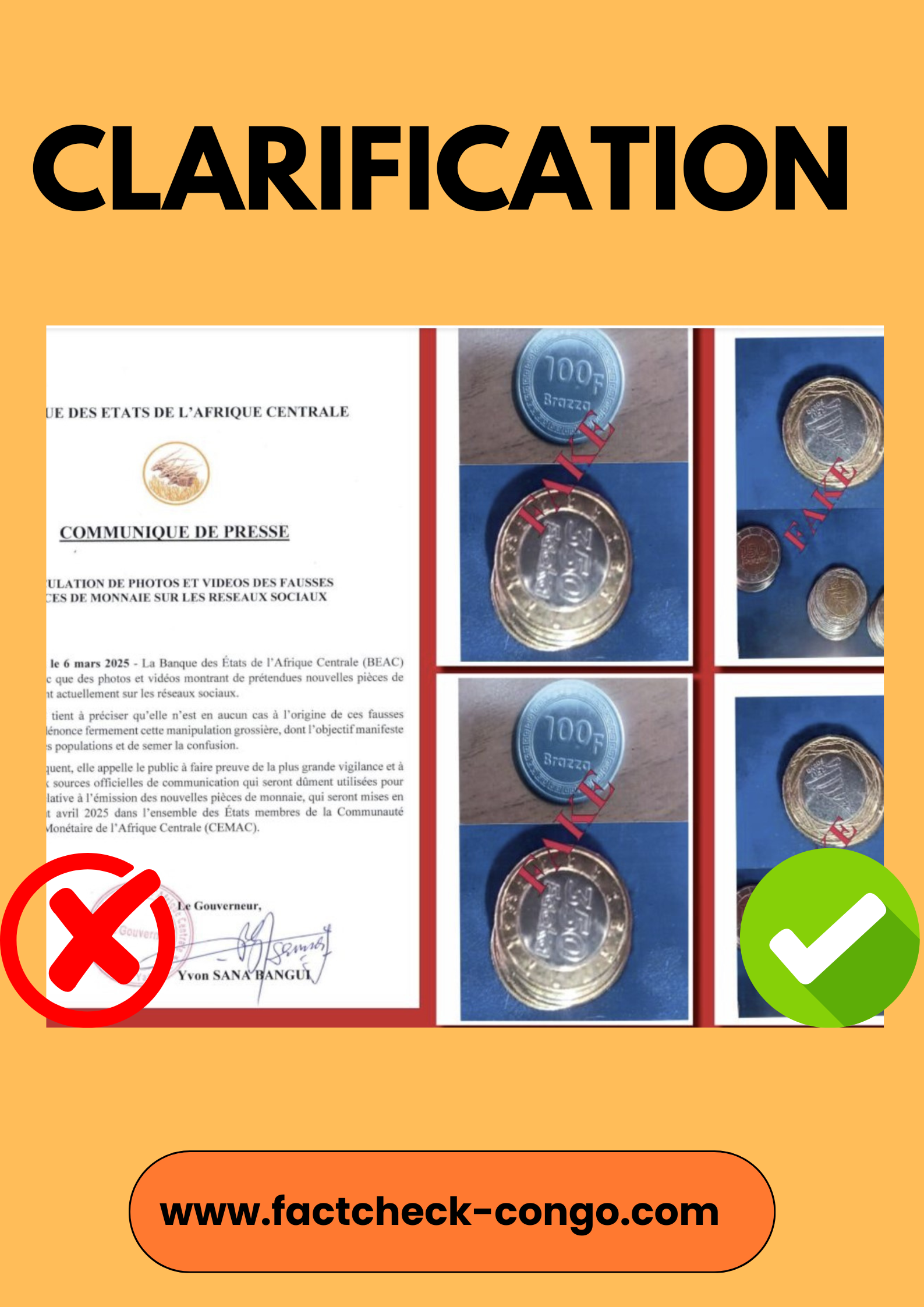 Attention, la BEAC dément la mise en circulation de nouvelles pièces de monnaie