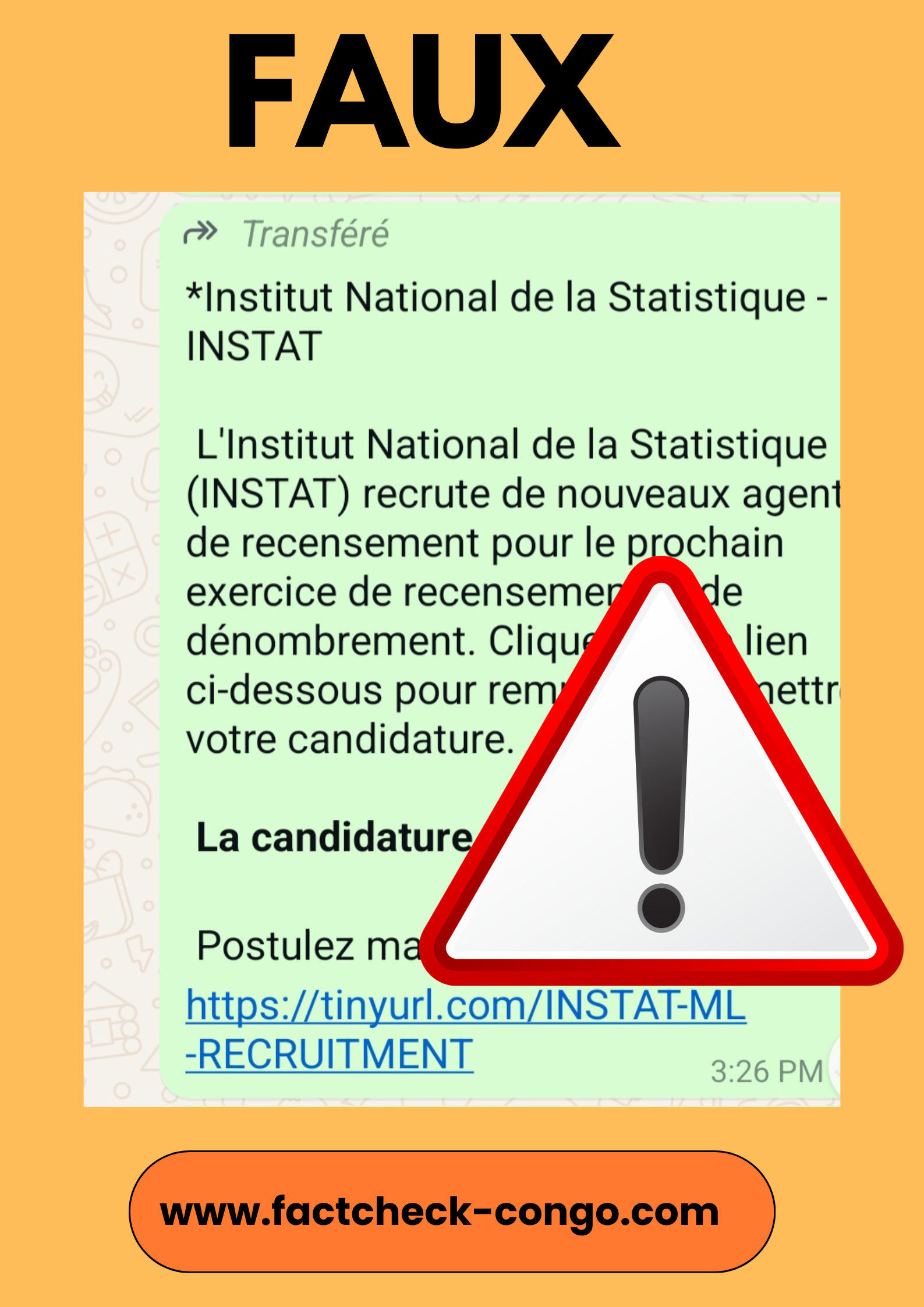 Une fausse annonce de recrutement…
