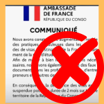 Attention, l’ambassade de France au Congo n’a pas suspendu la délivrance des visas pendant deux mois!