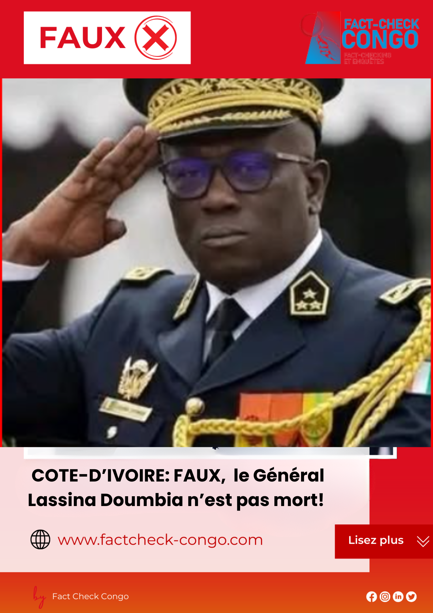 Côte-d&rsquo;Ivoire: Le Général Lassina Doumbia n’a pas été assassiné!