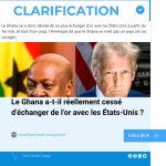 Le Ghana a-t-il réellement cessé d’échanger de l’or avec les États-Unis ?