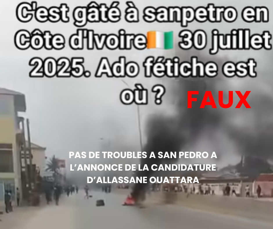 San Pedro : aucune fusillade liée à l’annonce de la candidature d’Alassane Ouattara!