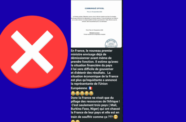 Un faux communiqué annonce la démission de Sébastien…