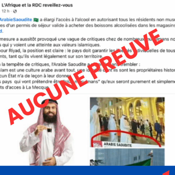 Aucune preuve qu’en Arabie Saoudite, l’accès à l’alcool…