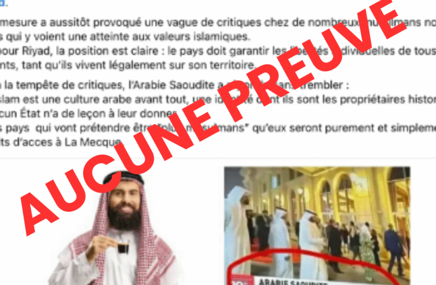 Aucune preuve qu’en Arabie Saoudite,…