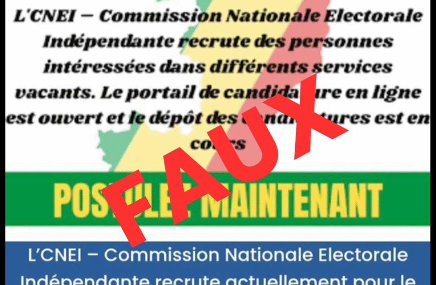 Alerte à une tentative de fraude liée à un faux recrutement au nom de…