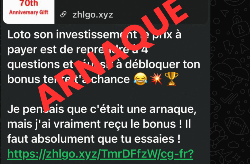 Attention à l&rsquo;arnaque: Total Energie…