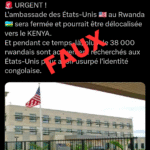 FAUX, L’ambassade des USA au Rwanda ne court aucun risque de fermeture.