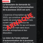 Faux formulaire d’autonomisation des jeunes : ne tombez pas dans le piège !