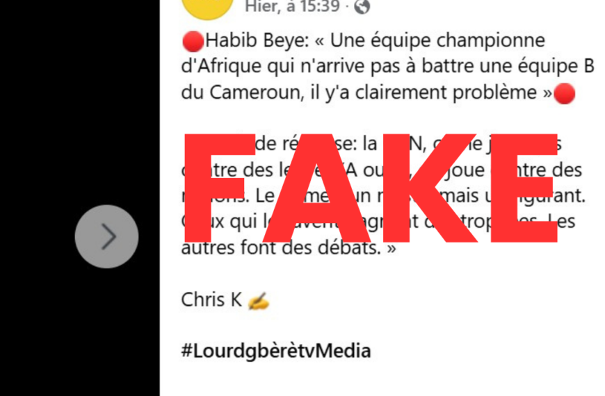 CAN 2025: Non, Habib Bèye n’a pas traité les Lions Indomptables du Cameroun « d’équipe…