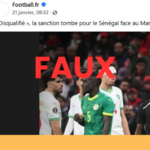 Non, le Sénégal n’a pas été disqualifié !