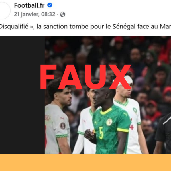 Non, le Sénégal n’a pas été disqualifié !