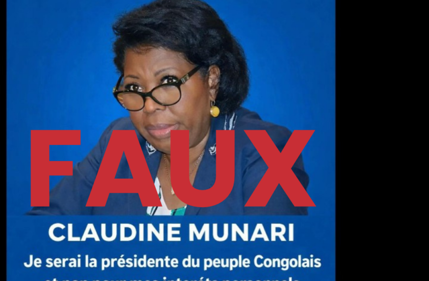 Faux, Claudine Munari n’est pas candidate à l’élection présidentielle de mars 2026!